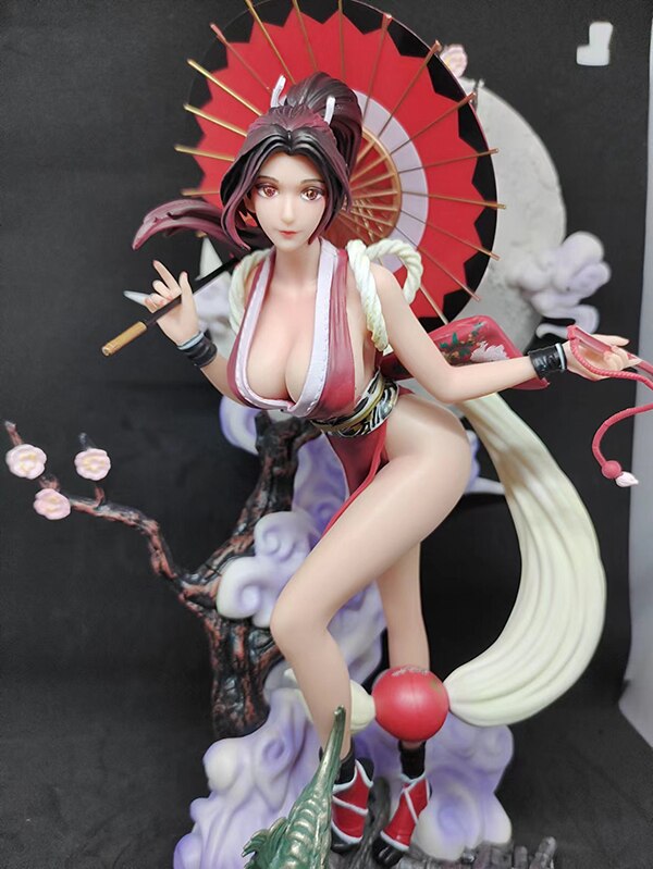 40cm The King of Fighters Mai Shiranui Sexy Anime Figure Street Fighter Chun Li Battle Costume Action Figure Adult Doll Toys