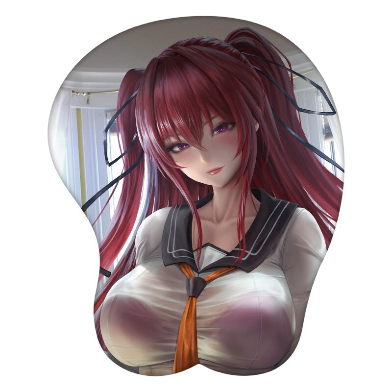 3D Mouse Pad Naruse Mio The Testament of Sister New Devil  Anime Wrist Rest Silicone Sexy Creative Gaming Mousepad Mat