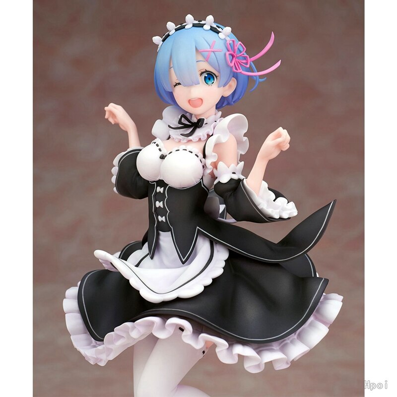 24CM Rem Anime Figure RE: Zero-Starting Life in Another World Ram Cat Maid Dress Sexy Model Toy Figure Action Cute