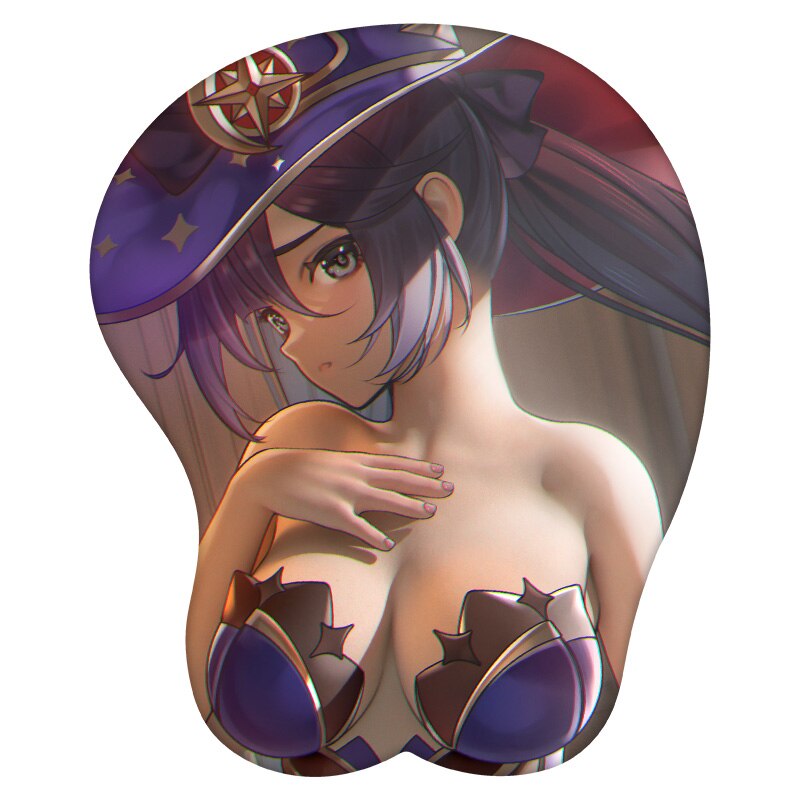 3D Mouse Pad Mona Megistus Genshin Impact  Anime Wrist Rest Silicone Sexy Creative Gaming Mousepad Mat