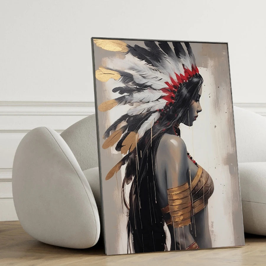 Hot Sexy Beauty Canvas Wall Art, Woman Warrior Canvas Poster, Cartoon Anime Prints Poster For Living Room Home Decor Frameless