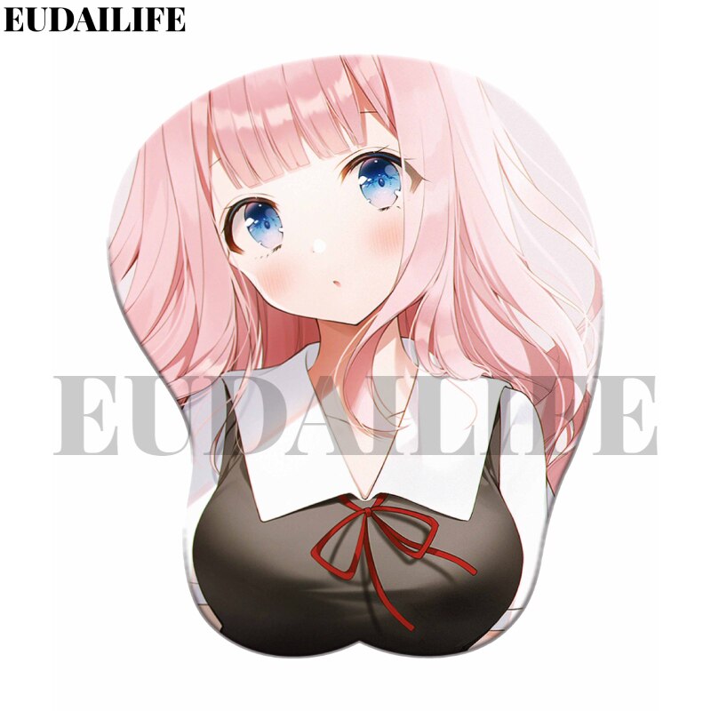 Anime Kaguyasama Love Is War 3D Hand Wrist Rest Mouse Pad Mousepad Silicone Breast Oppai Soft Mouse Mat Office Work Otaku