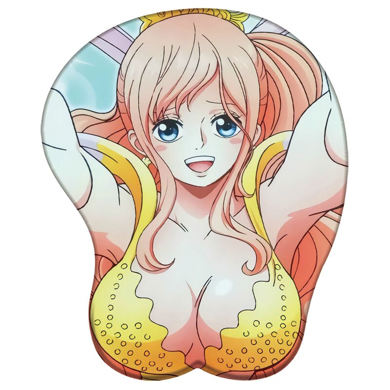 Anime One Piece 3D Wrist Support Mouse Pad Nami Robin Uta Hancock Yamato Silicone Mousepad Sexy Chest 3D Wrist Rest Mouse Mat