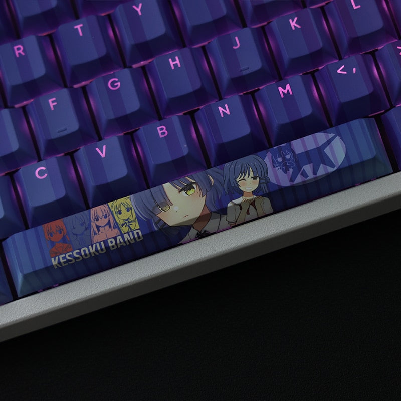 1 conjunto pbt tintura subbed keycaps dos desenhos animados anime jogo  chave bonés oem perfil backlit keycap para K-ON hirasawa yui tainaka ritsu  - AliExpress