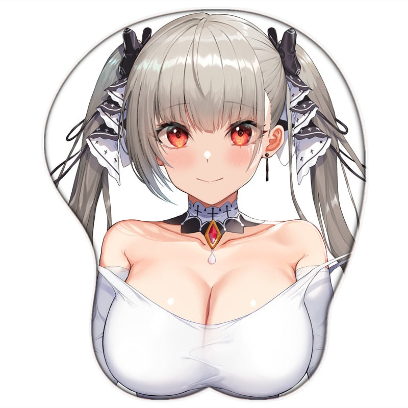 Sexy Big Breast Azur Lane Formidable  Mouse Pad 3D with Wrist Oppai Silicone Gel Gaming Cute Desk Pad