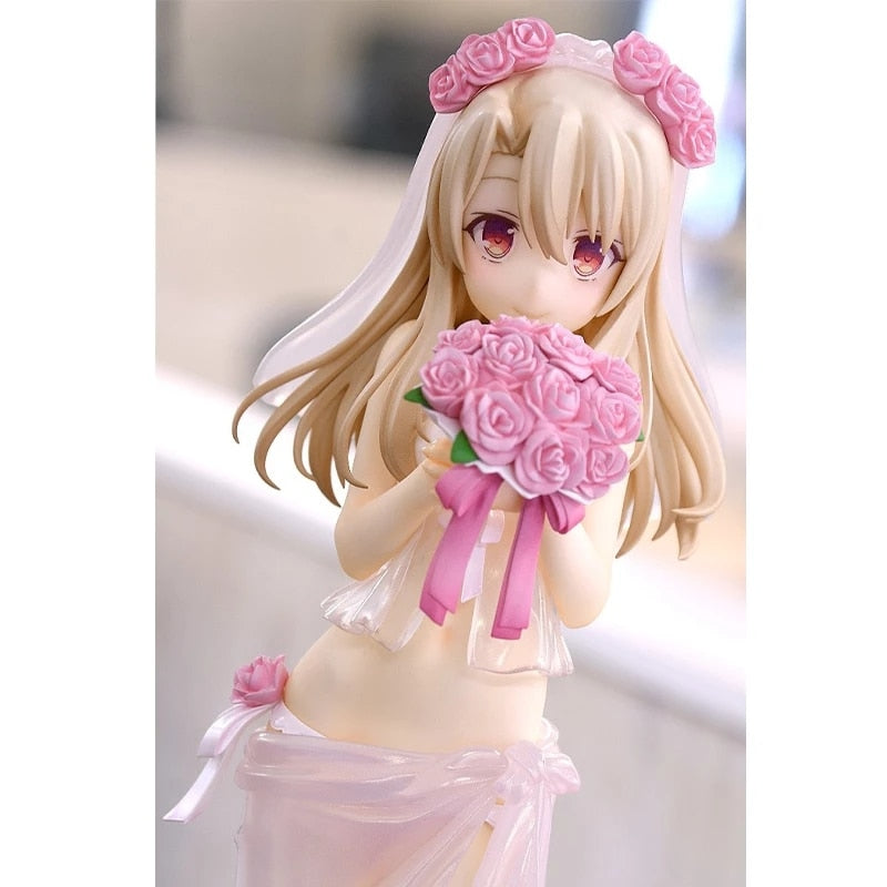 21CM Illyasviel von Einzbern Anime Fate/stay night Figure Sexy Wedding Dress Cute Model Standing PVC Collectible Toys Gift Doll