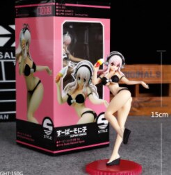 18cm Emon Restaurant Series Super Sonico Sexy Anime Figure Super Sonico China Dress Ver. Action Figure Adult Collection Doll Toy