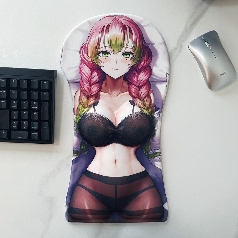 Genshin Impact Keqing 3D Whole Body Large Mouse Pad Creative Arm Wrist Rest Anime Sexy Ass Oppai Mousepad