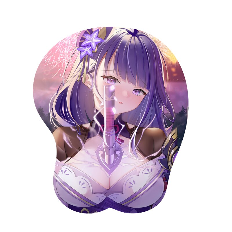 3D Genshin Impact Zhongli Mouse Pad Klee Anime Kawaii Hutao Stereo Mousepad Oppai Silicone Wrist Pad Gaming Mouse Mat Customeriz