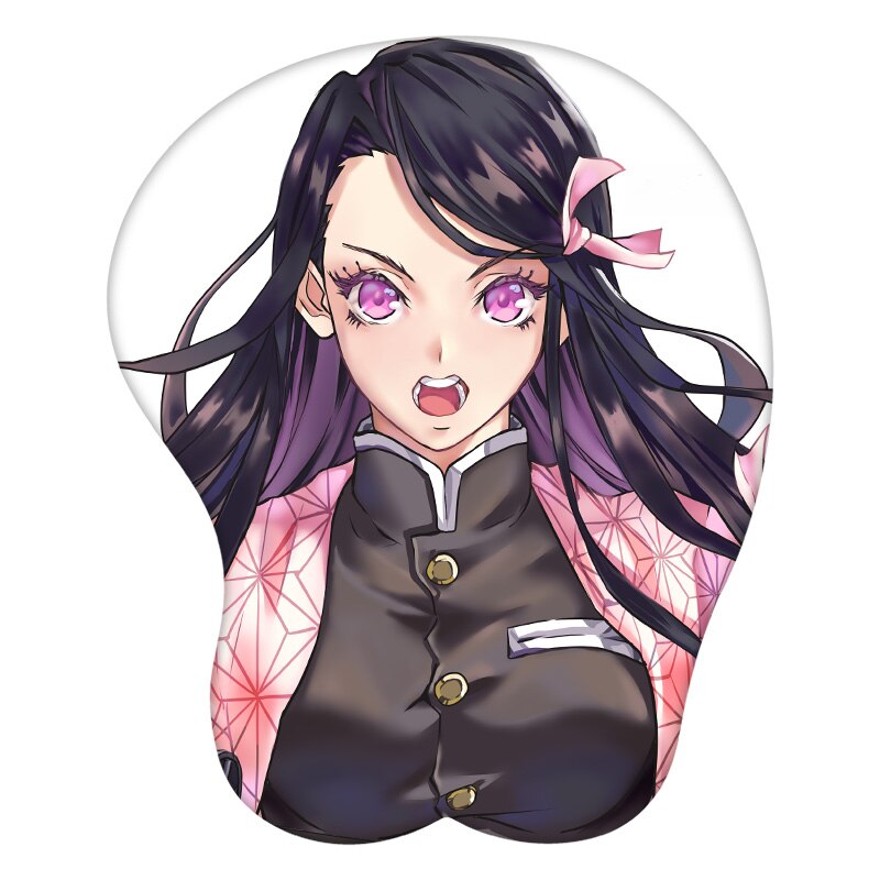 Anime 3D Mouse Pad Kamado Nezuko Kimetsu No Yaiba Wrist Rest Silicone Sexy Creative Gaming Mousepad Mat