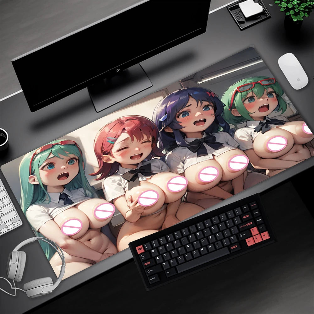 Boobs Mouse Pad with Tits Sexy Play Mat Anime Chest Mousepad Hentai Breast Mausepad Nsfw Naked Girls Booty Pc Accessories Gaming