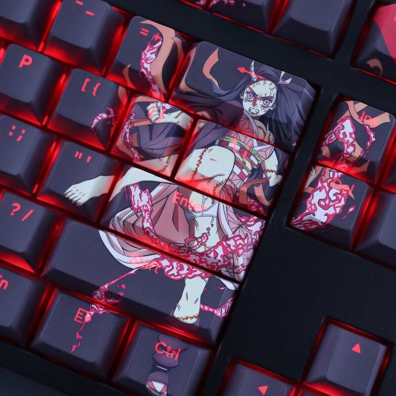 Demon Slayer 108 Keycaps Sub Japanese For Mechanical Keyboard