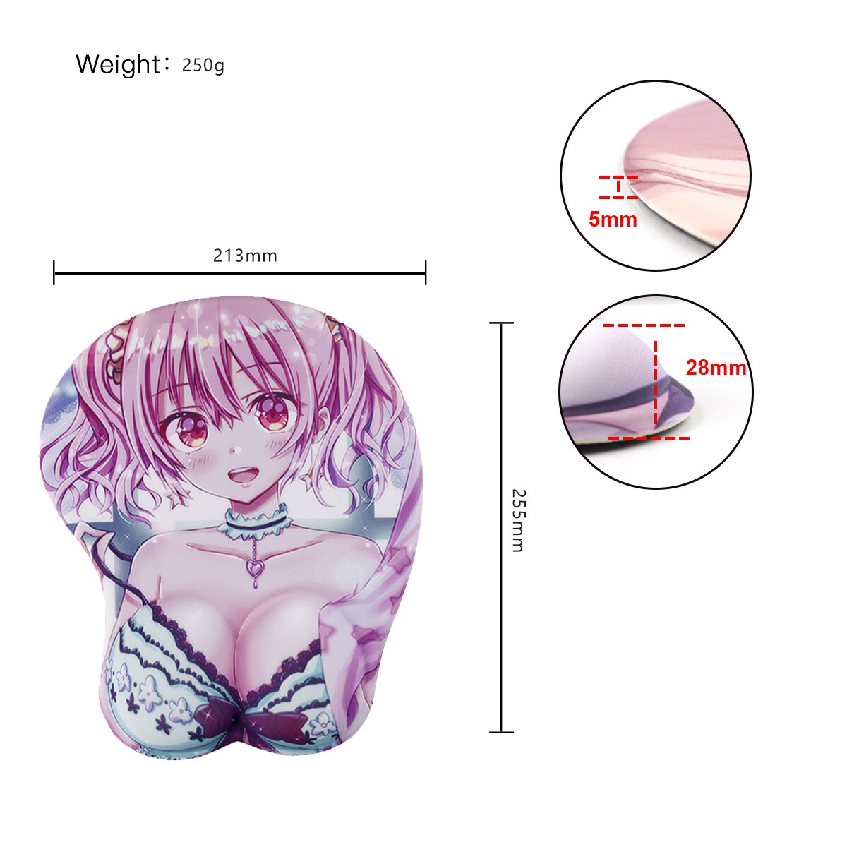 3D Boobs Mousepad | Oppai Ass Tits Mouse Pad | Silicone boobs mousepad