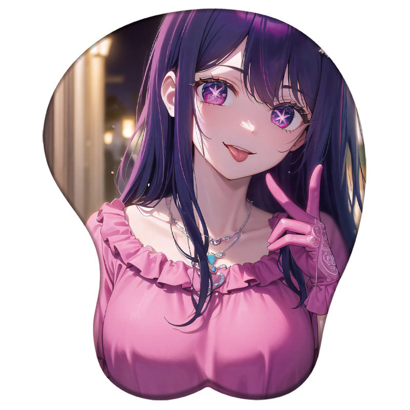 Hoshino Ai Ruby Kana Akane 3D Silicone Mousepad Anime Oshi No Ko 3D Wristband Mouse Pad Anime Gaming Diy 3D Wrist Rest Mouse Mat