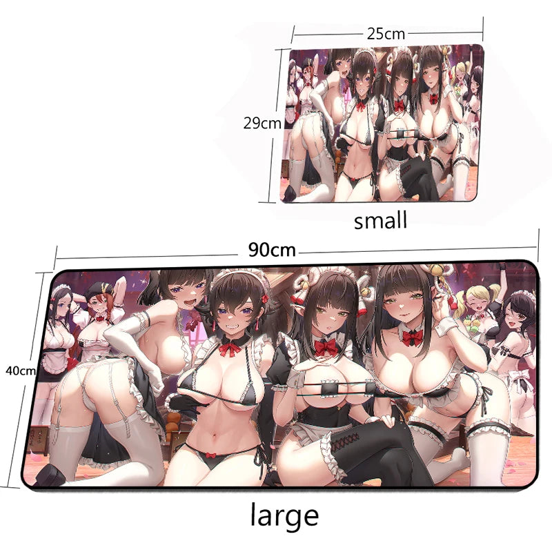 Hentai HD Wallpaper Topless Mouse Pad Gaming Anime MousePad Sexy Girl Big Table mat Gamer Accessories Keyboard Mouse mats