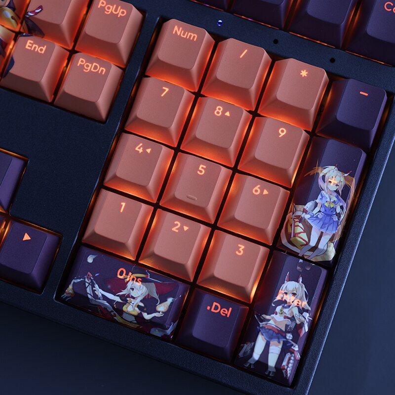 108 Keys/set Azur Lane IJN Ayanami Keycap PBT Dye Subbed Backlit Keycaps Anime Gaming Key Caps For ANSI 61 87 104 108 Layouts