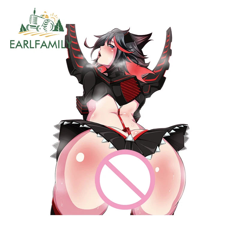 EARLFAMILY 13cm for KILL la KILL Ryuko Matoi Waifu Car Sticker Occlusion Scratch Creative Car Door Protector Accessories Decal