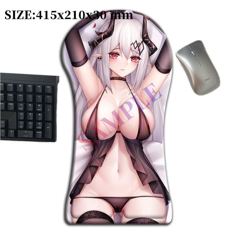 415mm Arknights mudrock 3D Whole Body Mouse Pad Large Arm Wrist Rest Anime Gamer Sexy Oppai Gaming Pad  desk mat