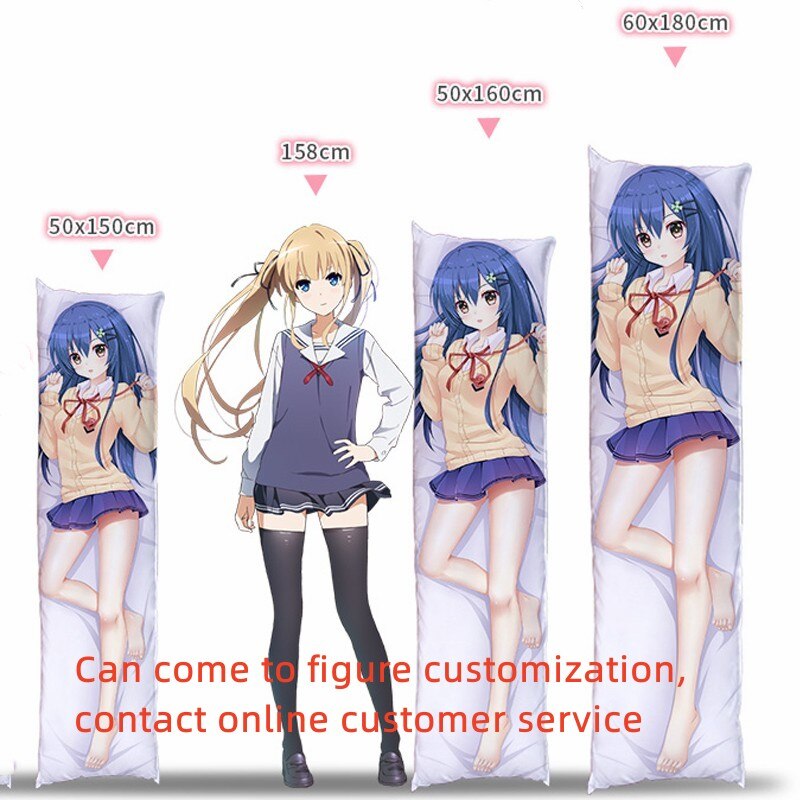 Dakimakura Anime Pillow Case Asuna (Blue Archive) Double-sided Print Of Life-size Body Pillowcase Gifts Can be Customized