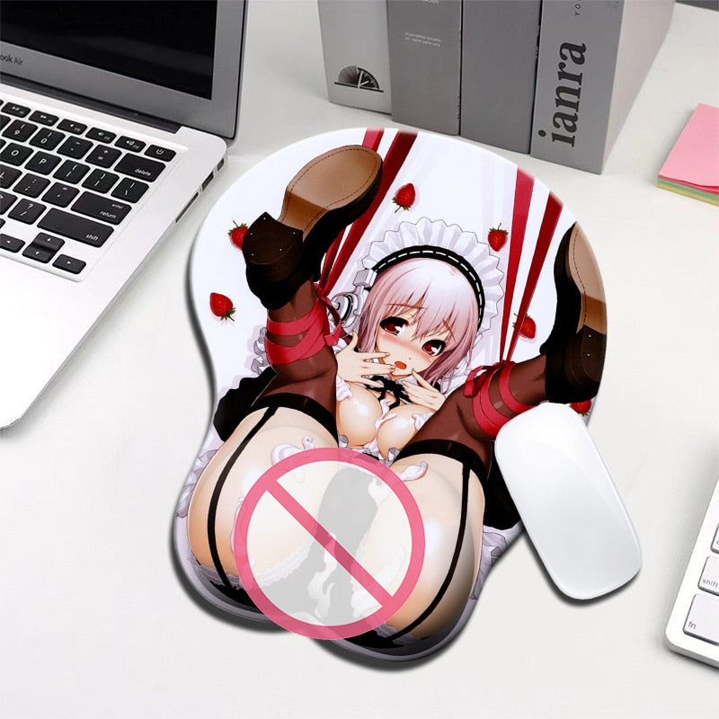 2023 Sexy Beauty Mouse Pad Cartoon Anime 3D Hip butt Mousepad Wrist Rest Silicone Creative Anti Slip Mouse Mat tapis de souris