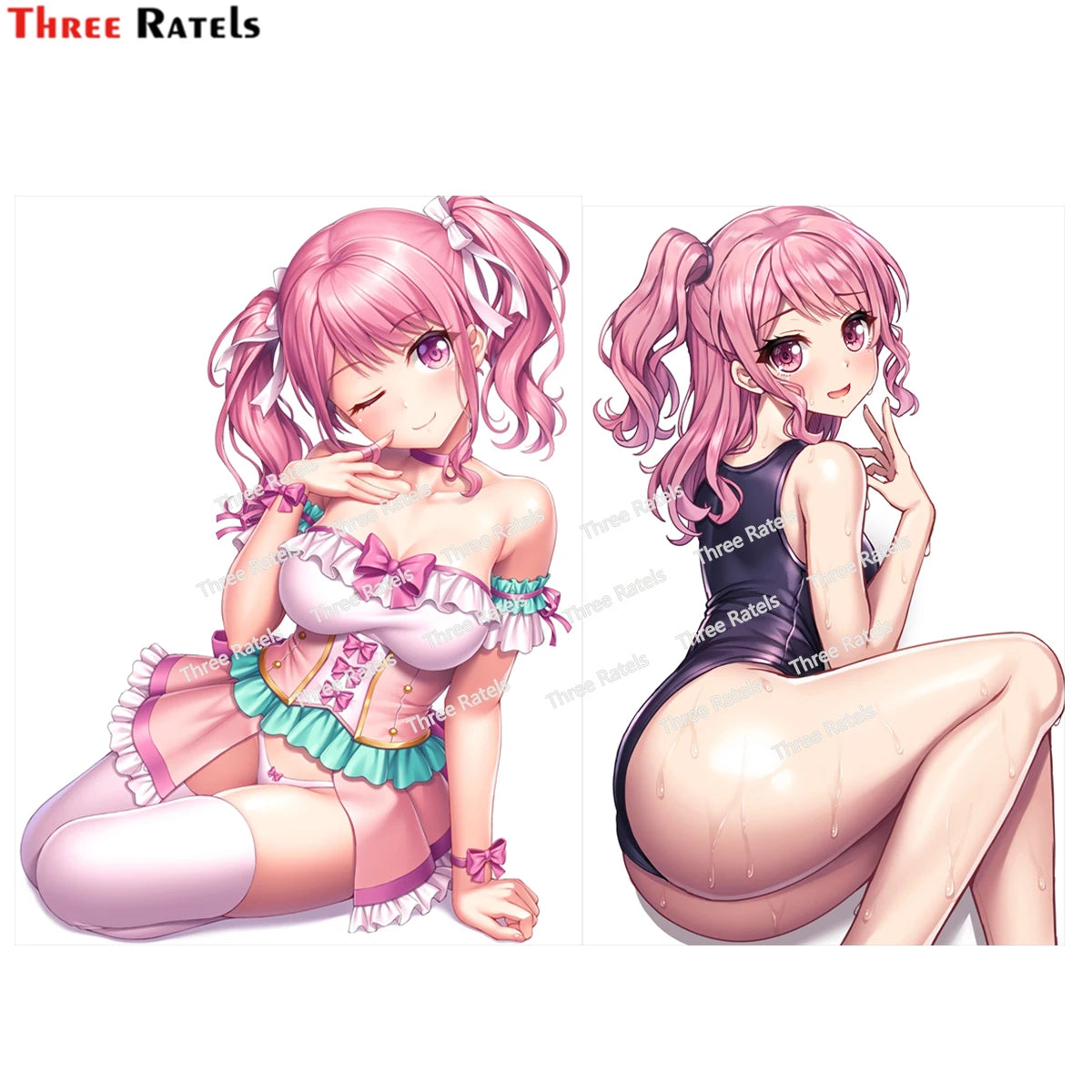 Three Ratels H256 Sexy 3D Anime Girl Maruyama Aya Bang Car Body Cover Decor Waterproof Property Decals And Stickers