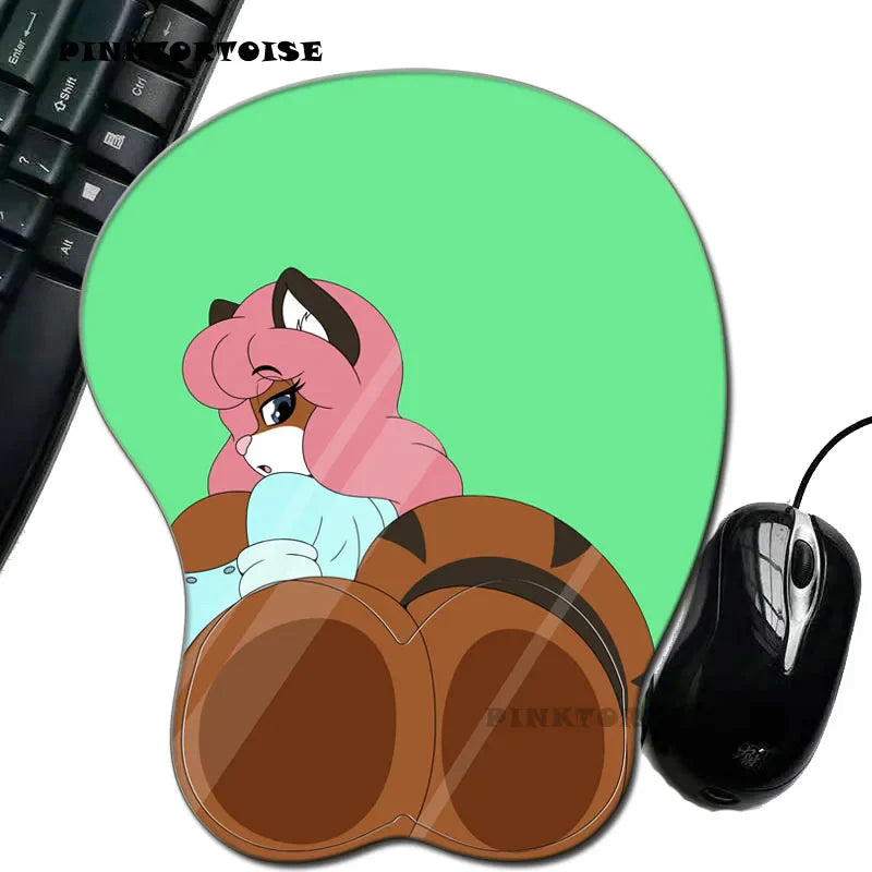 Anime  Anime Sexy Mouse Pad ilicone 3D Breast Pad Silicone Wrist Rest Anime Mousepad Chest Mouse Hand PC Office Mouse Pads