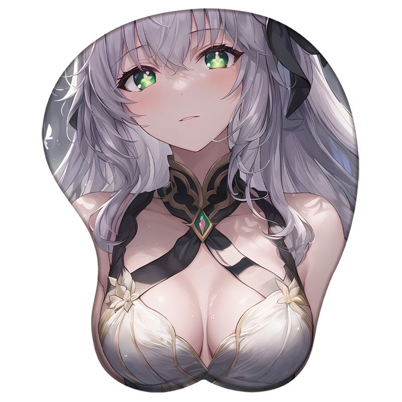 Tapis de souris en silicone 3D Genshin Impact Raiden Shogun Yae Miko Kokomi Support de poignet Tapis de souris Jeu d'anime Repose-poignet sexy Tapis de souris