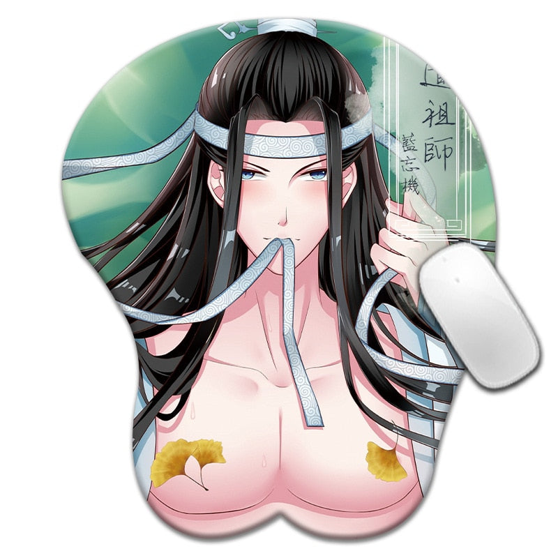 Mo Dao Zu Shi 3D Mouse Pad Grandmaster of Demonic Cultivation Wangji Wuxian Mousepad Mouse Mat Desk Mat Gaming Office Work Decor