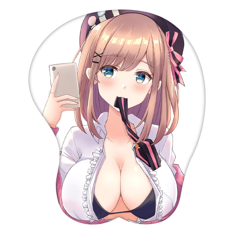 Nijisanji Suzuhara Lulu 3D Mouse Pad Anime Wrist Rest Silicone Sexy Creative Gaming Mousepad Mat