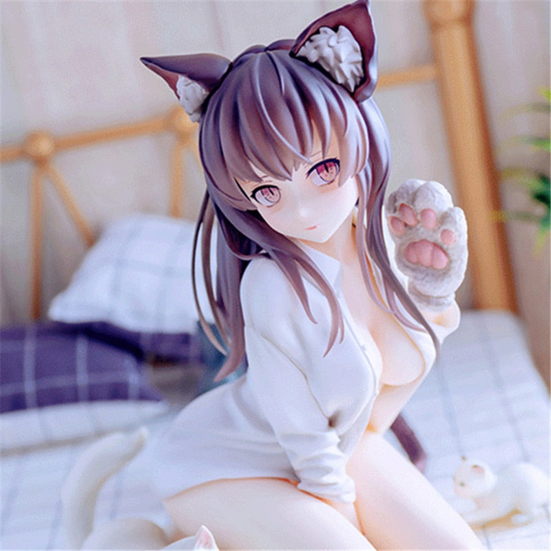 DCTer Catgirl Mia Bishop Rondo Ayaka Chan Skytube Japonais Anime Oreilles De Chat Fille PAction Figure Jouets Statue Collection Modèle Poupée