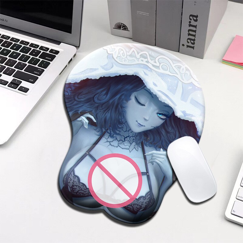 Ranni Melina 3D Mousepad Elden Ring Hand Wrist Rest Sexy Soft Silica Gel Silicone Mouse Pad Mat Oppai Office Otaku Gift