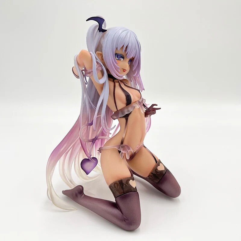 15cm Pink Charm Succubus Black Lulumu Hentaii Anime Figure Tamayuki Kedama Lulumu Sexy Girl Action Figure Adult Model Doll Toys