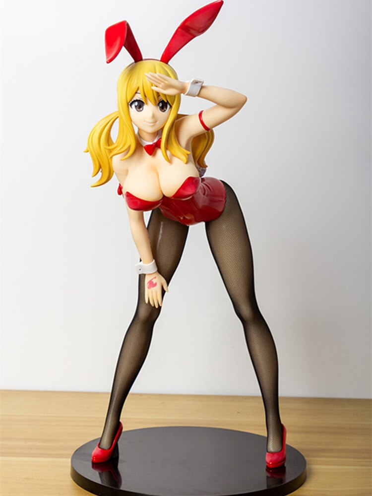 38CM FREEing B-style Fairy Tail Lucy Heartfilia 1/4 Bunny Ver. PVC Action Figure Adult Collectible Model Toys doll Gifts