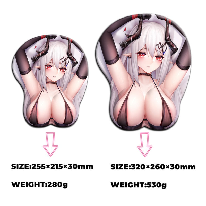 Arknights mudrock 3D Oppai Mouse Pad Gamer Sexy Girl Big Anime Cute Wrist Rest Silicone Boobs Gel Mat Mousepad