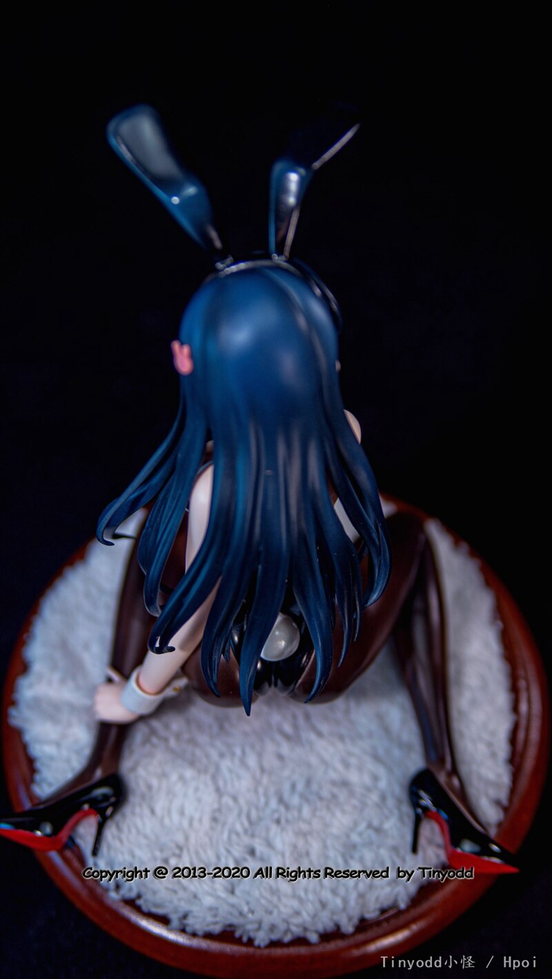 Anime Sakurajima Mai Figure Resin Sexy Bunny Girl Black Silk Detachable Model Toy Kneeling Posture Doll Gift Collect Ornaments