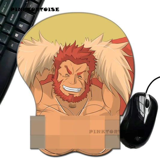 PINKTORTOISE Mousepad Creative Cartoon Local Tycoon  Anime 3D Sexy Chest Silicone Mouse Mice Pad Wrist Rest Support