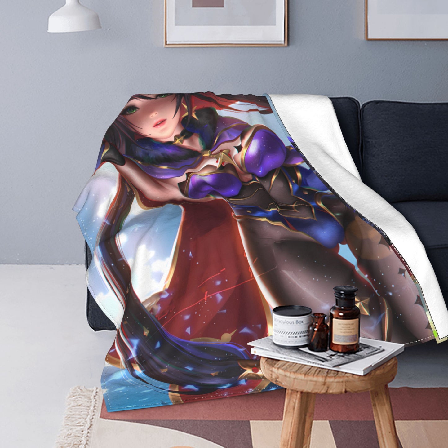 Hot Video Game Genshin Impact Blanket Overwatch Flannel Soft Plush Sofa Bed Throw Anime Otaku Waifu Blankets Gift for Bed Decor