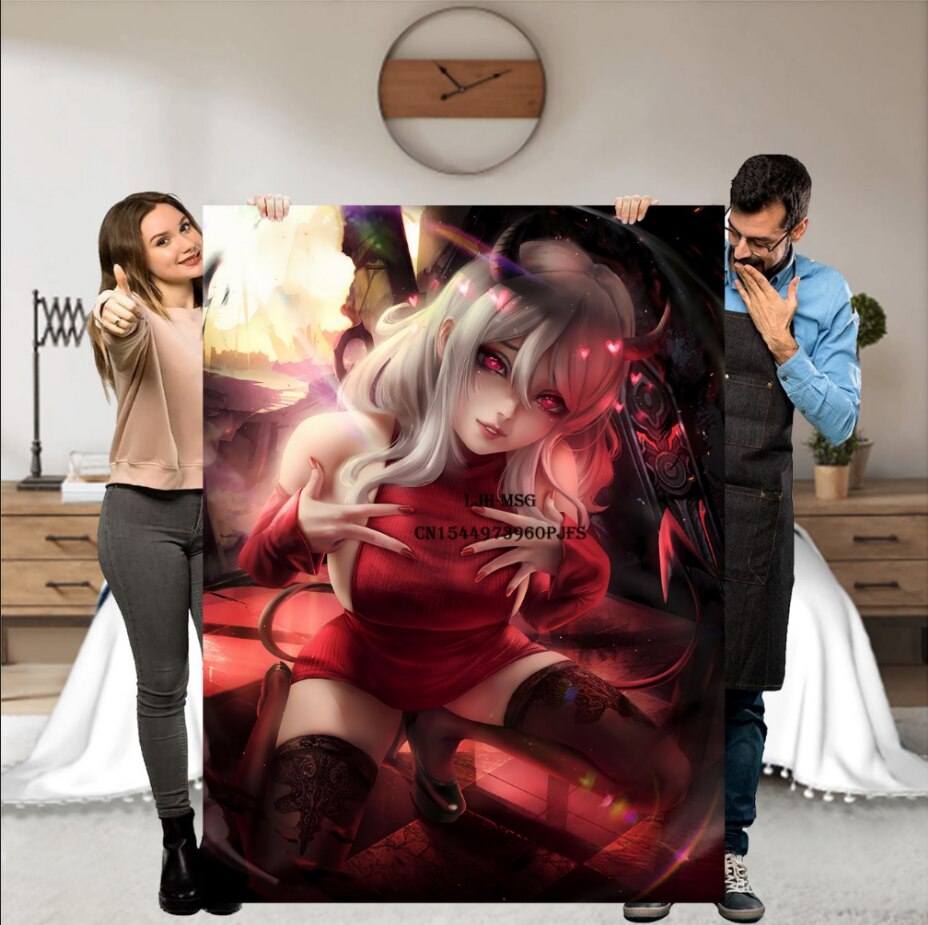 Hot Anime High School DxD Blanket Flannel Soft Plush Sofa Bed Throwing Cartoon Blankets Japanese Otaku Waifu Gift for Bed Decor