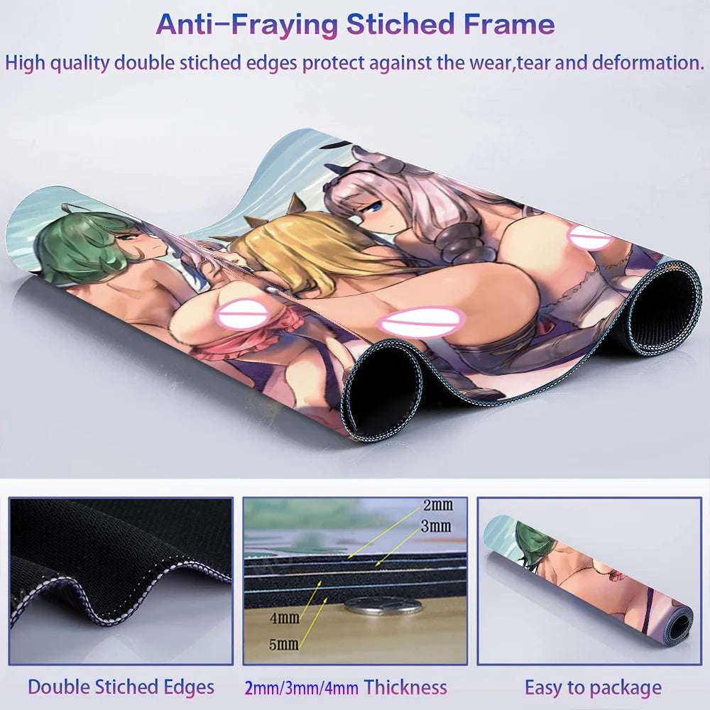 Hip Mouse Pad Sexy Playmat Anime Mat with Butt Hentai Big Ass Mousepad Nsfw Booty Mausepad Sex Large Adult Pad Desktop Carpet