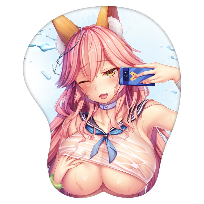 Anime 3D Mouse Pad Tamamo No Mae Fate/Staynight Wrist Rest Silicone Sexy Creative Gaming Mousepad Mat