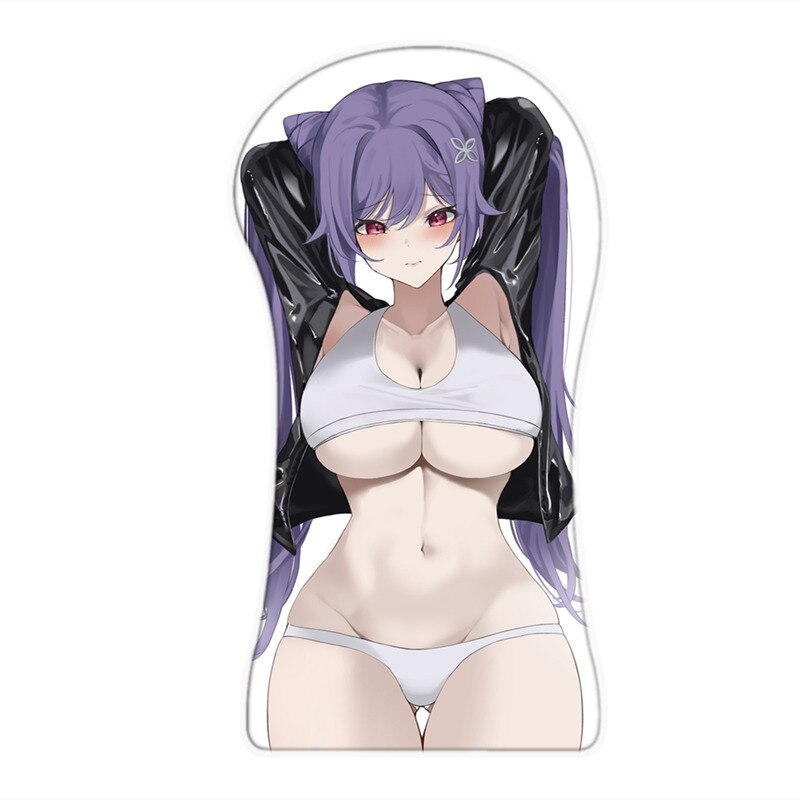 2022 New 3D Mouse Pad Gaming Genshin Impact Ganyu Mouse Pad Three-dimensional Wrist Rest Gamer Desktop Mousepad Boobs Ass Pad