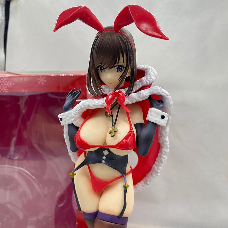 28cm Anime Native Mataro Christmas Bunny Sexy Girl Action Figure Toy Matarou Bunny Sexy Figure Anime Adult Collection Model Doll