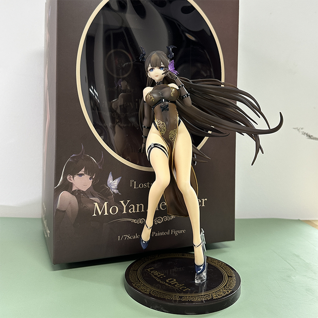 26CM Anime Figures Lost Order Moyan Devil Ver 1/7 Scale Sexy Cheongsam Standing Girl PVC Statue Model Decoration Collection Doll