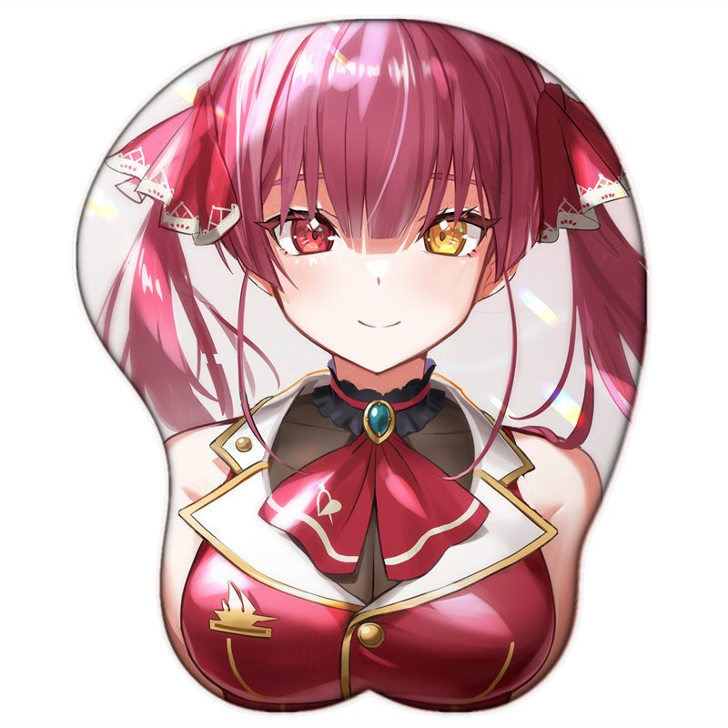 Gaming Virtual Youtuber Hololive Cute Anime 3D Gamer Kawaii Sexy Oppai Mousepad Silica Gel Wrist Rest Mouse Pad