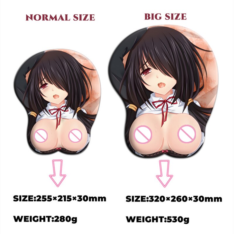 Date A Live Tokisaki Kurumi Ass Hengtai Sexy Mouse Pad 3D Mousepad with Wrist Rest