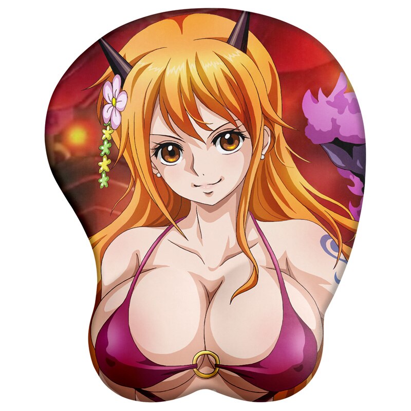 Tapis de souris Genshin Impact Hutao Ganyu Keqing Eula Yae Miko Gamer Anime Sexy Girl Tapis de souris 3D Oppai Silicone Gel Poignet Souple Mous