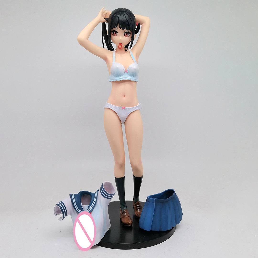 Eighteen Figure Curtain Girl Japanese Anime PVC Action Figure Toy Native Book Girl Daiki Kougyou Adult Collectible Model Doll