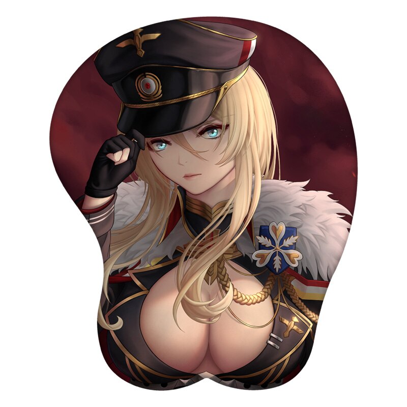 3D Mouse Pad Bismarck Azur Lane Anime Wrist Rest Silicone Sexy Creative Gaming Mousepad Mat