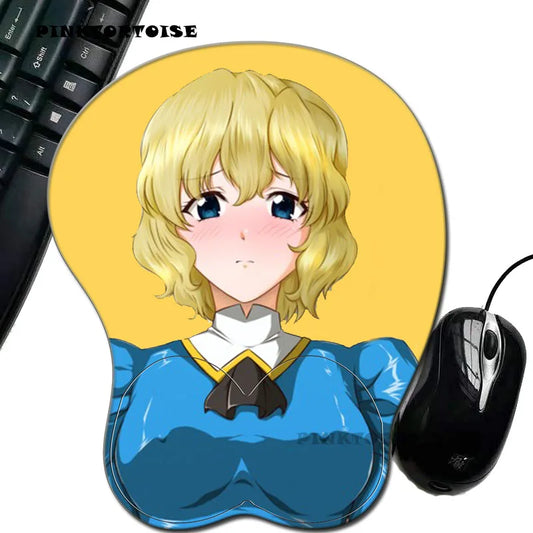 Anime  COMPUT MOUS Mio Fujieda Anime mousepad Wrist Rest Big soft butt 3D Gaming Environmental Silicon Mouse Pad GIFT