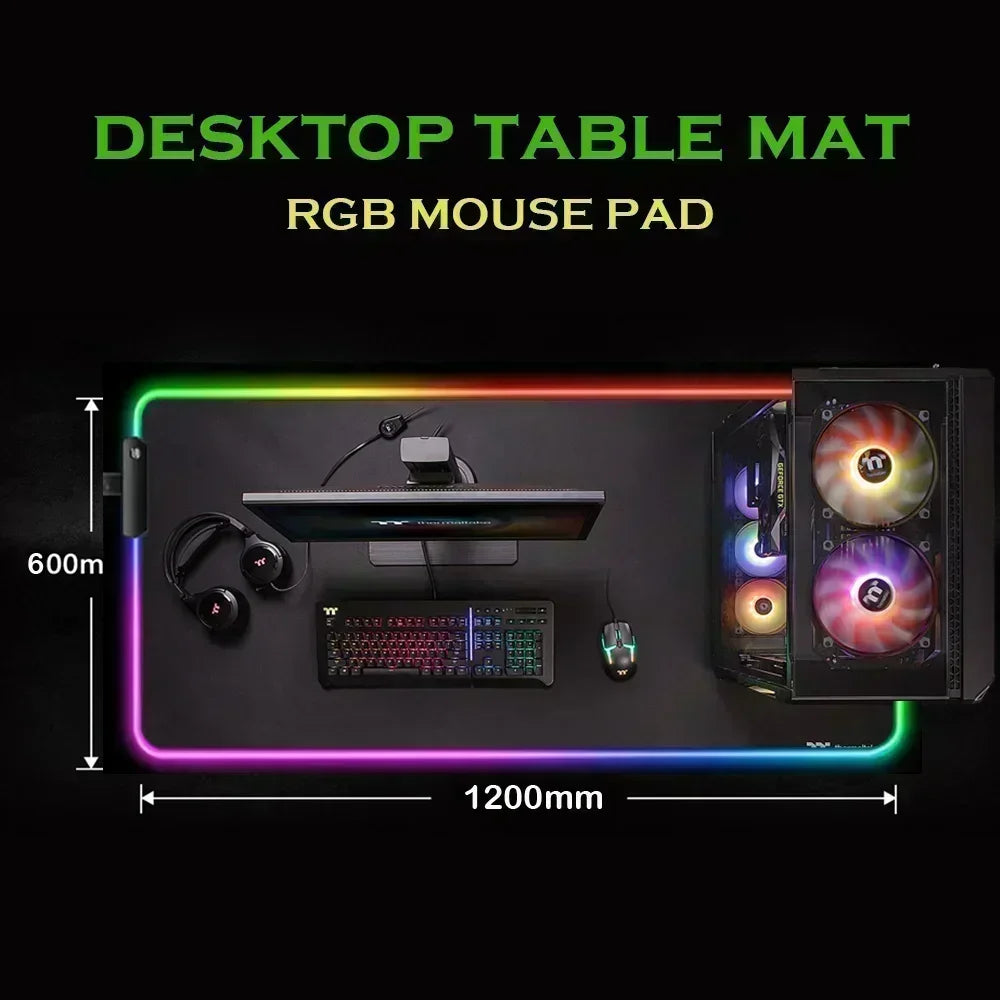 Adult Character Mouse Pad Rgb Gamer Mat Computer Sexy Play Mat Anime Provocative Mausepad with Led Light Gaming Mats Accessories